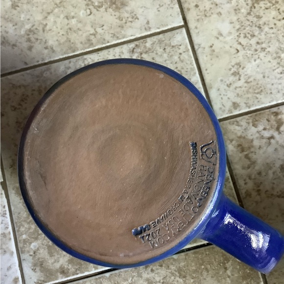 Deneen Pottery Sky Blue Retro Logo Mug - Picture 2 of 3